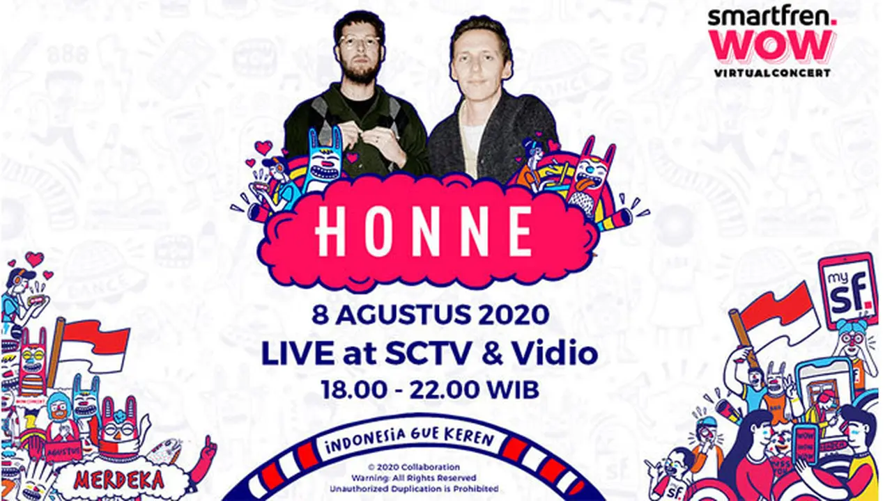 Hari Ini, Duo Elektrik 'HONNE' Tampil di Konser Virtual Interaktif Smartfren