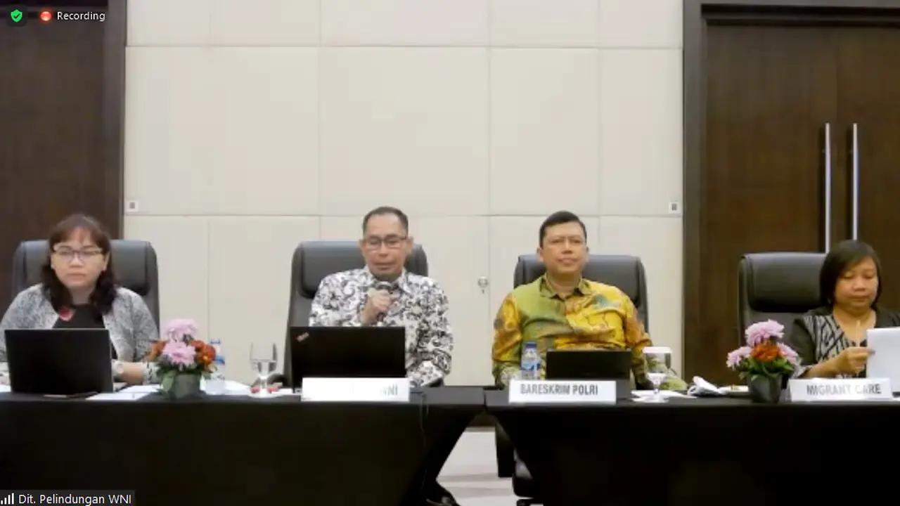 Kegiatan Diskusi Terpumpun Penanganan Kasus WNI/PMI di Pusaran Bisnin Online Scamming pada Rabu 7 September 2022.