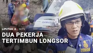 Dua Pekerja Tertimbun Longsor