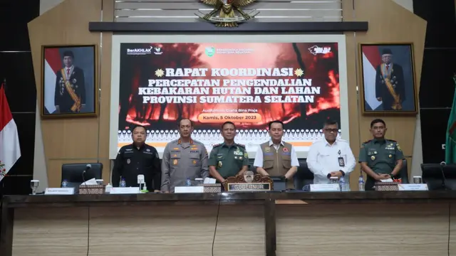 Pj Gubernur Sumsel Dorong Penanganan Karhutla Secara Terpadu, Pergunakan Anggaran Belanja Tak Terduga