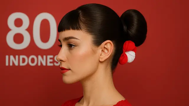 7 Model Sanggul Modern dengan Poni untuk HUT RI ke-80, Anggun dan Kekinian