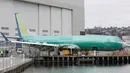 Pesawat Boeing 737 MAX terparkir di fasilitas produksi Boeing di Renton, Washington, 11 Maret 2019. Negara-negara besar Eropa mengikuti jejak negara lain menangguhkan pesawat Boeing 737 MAX 8 setelah kecelakaan Ethiopian Airlines. (REUTERS/David Ryder)Pes