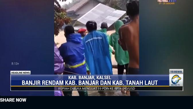 Cek Fakta Liputan6.com menelusuri klaim tidak ada stasiun tv yang memberitakan banjir di Kalimantan