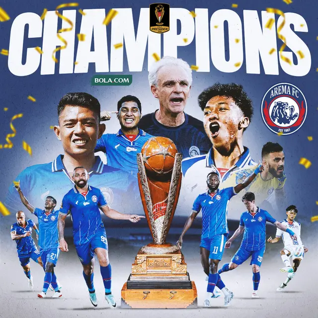 Piala Presiden 2024 - Ilustrasi Arema FC Juara Piala Presiden 2024