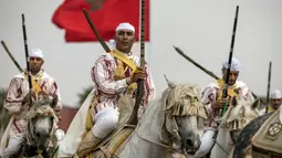 Festival budaya dan warisan Moussem diadakan setiap tahun di Maroko dan telah berlangsung sejak 1963. (Fadel SENNA/AFP)