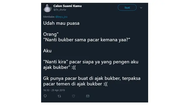 Curhatan Netizen Soal Udah Mau Puasa