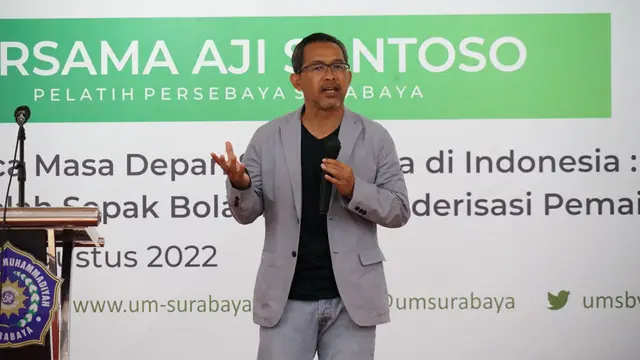 Aji Santoso saat di UM surabaya. (Dian Kurniawan/Liputan6.com)