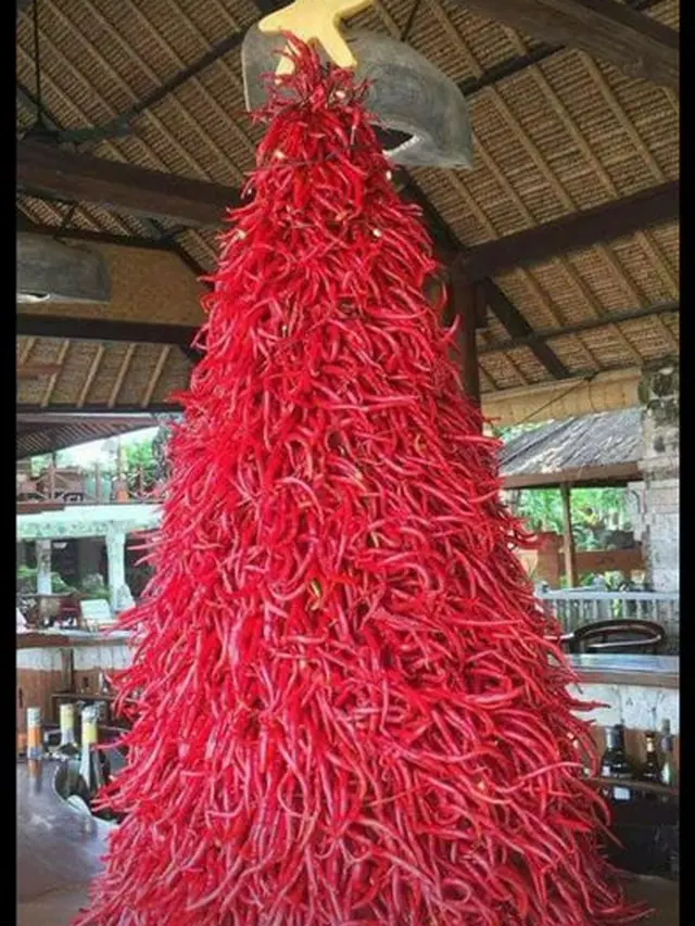 6 Kreasi Pohon Natal Dari Buah dan Sayur Ini Unik Banget