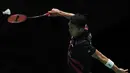 Di babak final Japan Open 2023, Minggu (20/7), Jonatan Christie akan menghadapi pemenang antara Viktor Axelsen vs Kodai Naraoka di babak semifinal lainnya. (Toshifumi KITAMURA / AFP)