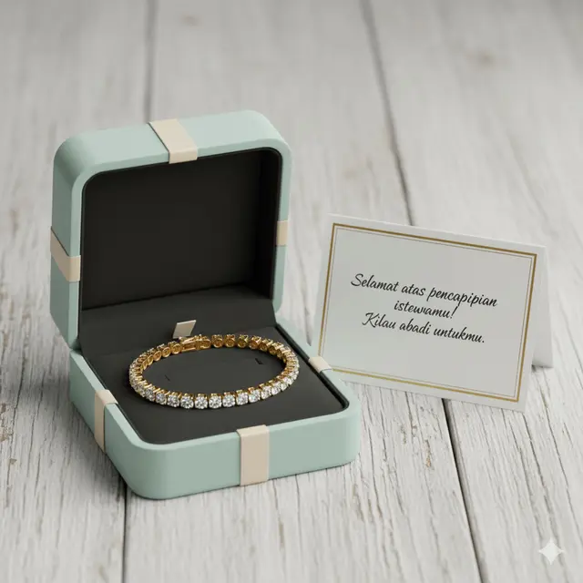 Gelang Emas untuk Hadiah Kelulusan yang Elegan. Gemini