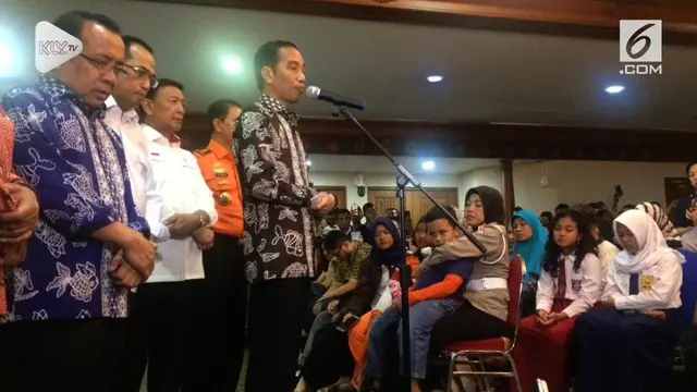 Presiden Jokowi sempat menemui keluarga korban kecelakaan pesawat Lion Air JT 610.