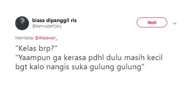 Cuitan kocak (Sumber: Twitter/kamuspertijely)