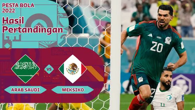 Berita motion grafis data dan statistik dari laga Grup C Piala Dunia 2022 antara Timnas Arab Saudi melawan Timnas Meksiko, Kamis (1/12/2022) dinihari WIB.