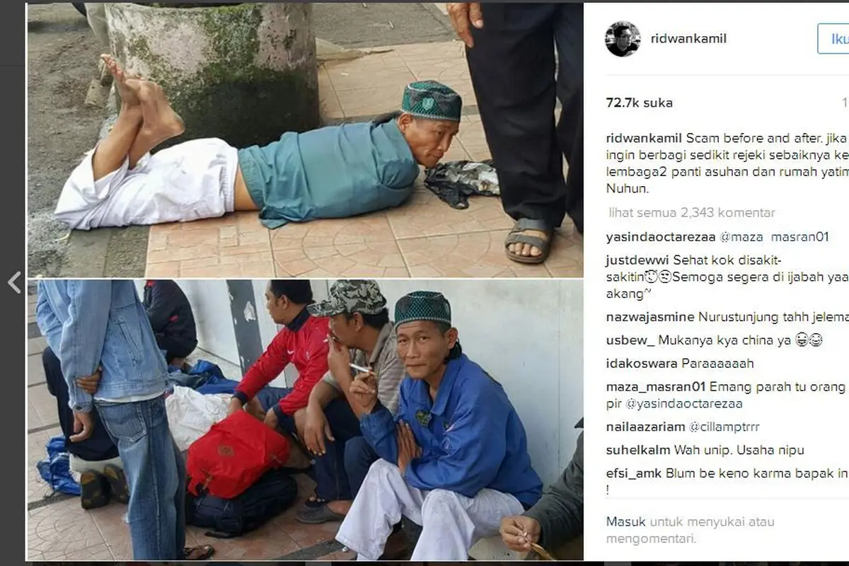 Sindir Pengemis Penipu, Ridwan Kamil Pajang Foto Anak