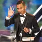 Pemain Malaysia, Mohd Faiz Subri menjadi penerima FIFA PUskas Award 2016, Faiz adalah pemain Asia pertama yang meraih penghargaan ini dengan meraih 59.46% suara di Zurich, Swiss, (09/1/2017). (EPA/Ennio Leanza)