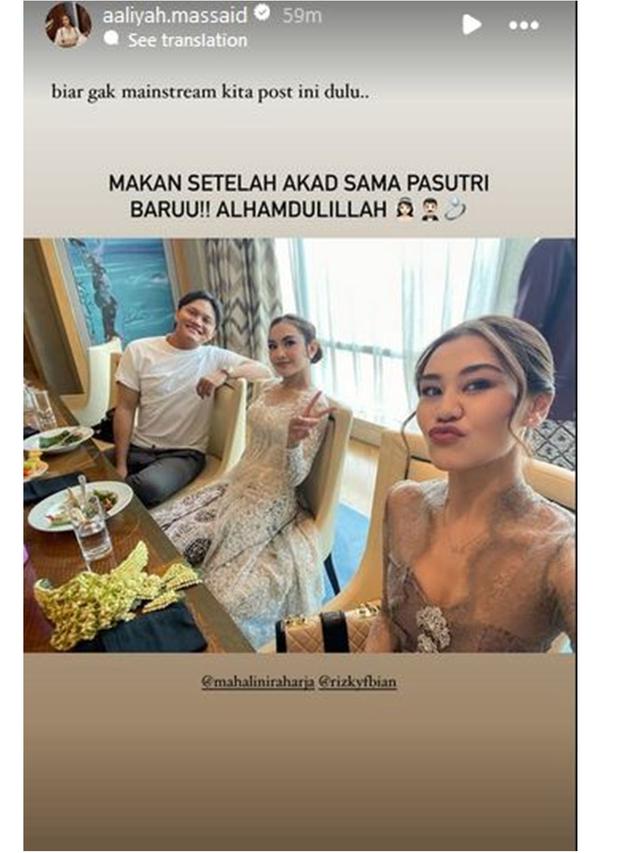 6 Potret Bridesmaid di Akad Nikah Mahalini dan Rizky Febian, Ada Aaliyah Massaid