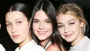 Sementara itu Gigi dan Bella Hadid dikabarkan meminta Kendall Jenner untuk menjauhi sang adik. (REX-Shutterstock/HollywoodLife)