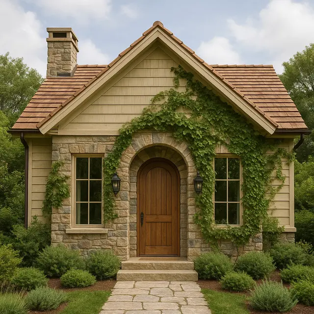 Model Rumah Minimalis 1 Lantai Gaya Eropa Klasik (Image by ChatGPT)