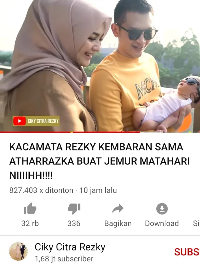 Unggahan Citra Kirana. (Foto: YouTube Ciky Citra Rezky)