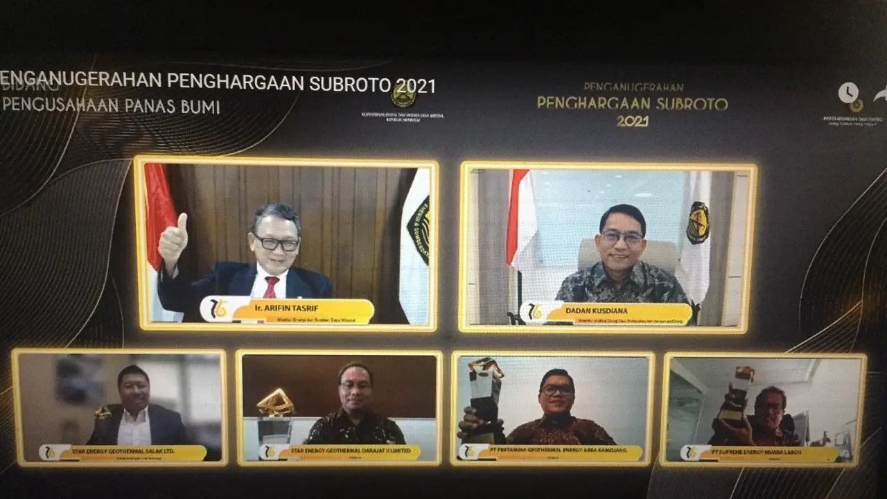 Acara Penghargaan Subroto Award Kementerian Energi dan Sumber Daya Mineral (ESDM).