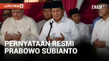 Prabowo Subianto Beri Pernyataan Usai Dinyatakan Sebagai Pemenang Pilpres 2024