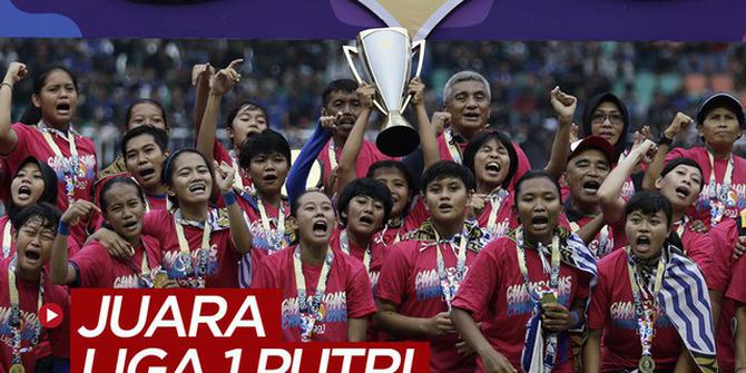 VIDEO: Ekspresi Bahagia Pemain Persib Menjadi Juara Liga 1 Putri