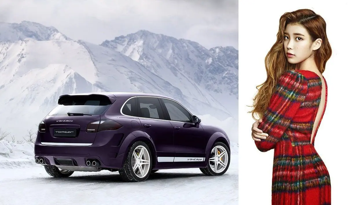 IU mempunyai mobil Porsche Cayenne, mobil mewah ini berharga Rp 1,5 miliar. (Foto: koreaboo.com)