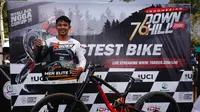 Mohammad Abdul Hakim menjadi kampiun kelas Men Elite 76 Indonesian Downhill 2022 seri kedua di Ternadi Bike Park, Kudus, Jawa Tengah, Minggu, 11 Desember 2022. Andalan 76 Rider Downhill Squad ini berharap bisa berprestasi lebih baik pada 2023. (foto:&nbsp;76 Indonesian Downhill)