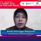 Deputi Bidang Ekonomi Kementerian PPN/Bappenas Amalia Adininggar Widyasanti, dalam webinar Presidensi G20 Indonesia : Transformasi Ekonomi untuk Penguatan dan Pemulihan Bersama, Kamis (24/2/2022).