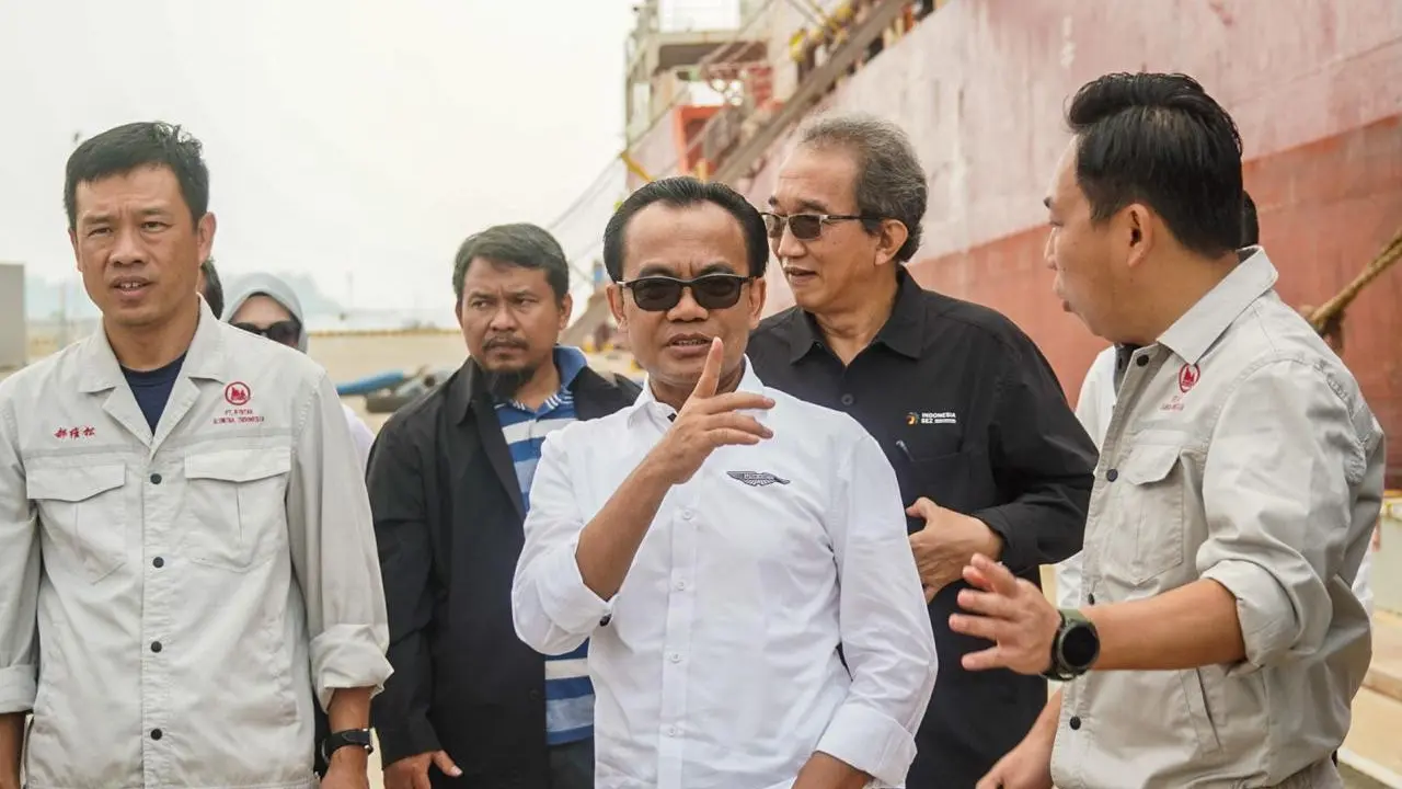 Sekretaris Kementerian Koordinator Bidang Perekonomian Susiwijono Moegiarso selaku Plt Sekretaris Jenderal Dewan Nasional KEK dalam Rapat Kerja Evaluasi Perkembangan KEK Triwulan III di Bintan, Kepulauan Riau, Jumat (5/10/2023). (Dok Kemenko Perekonomian)