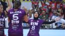 <p>Selebrasi pemain Jakarta BIN, Megawati Hangestri setelah mencetak angka saat menghadapi Jakarta Pertamina Enduro pada laga seri kedua putaran kedua PLN Mobile Proliga 2024 di GOR Si Jalak Harupat, Kabupaten Bandung, Sabtu (8/6/2024). Jakarta BIN menang 3-0 (25-22, 26-24, 27-25). (Dok. PBVSI)</p>