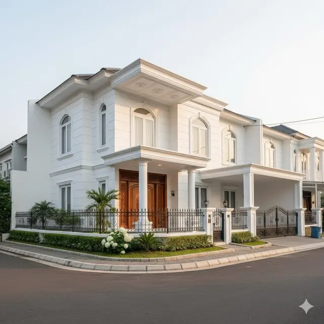 Elegansi Klasik Mewah dengan Dominan Putih