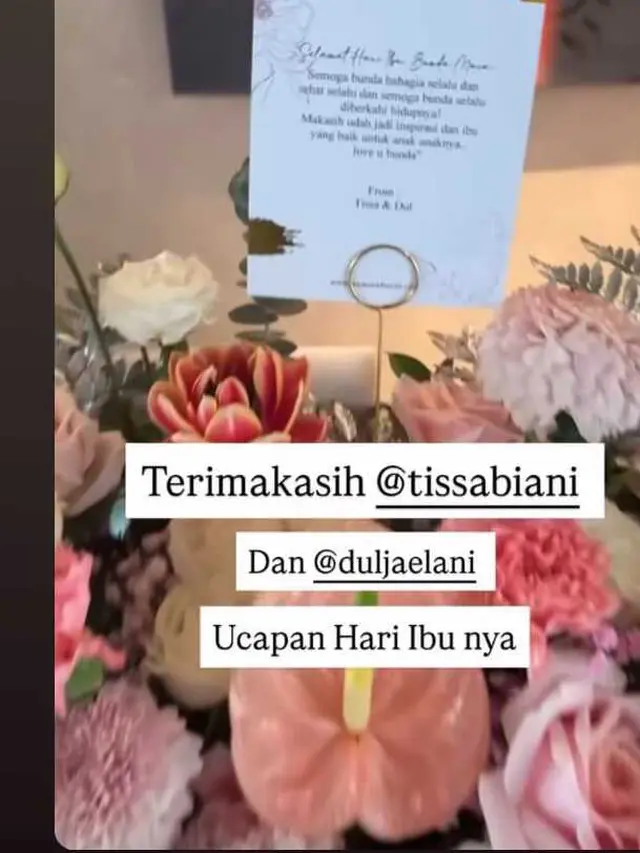 Dul Jaelani Kirim Buket Bunga Elegan untuk Sang Bunda