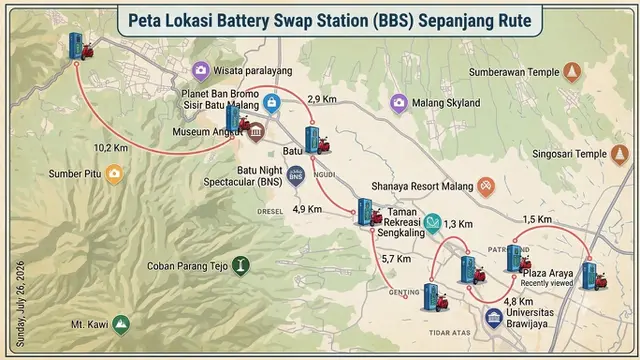 Peta Lokasi BBS dari Kecamatan Pujon hingga Kecamatan Blimbing, Malang (Nurrohman Sidiq)
