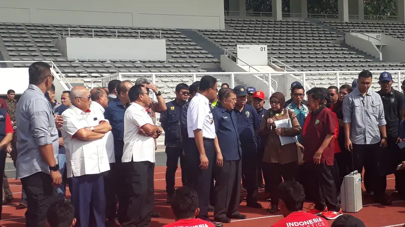 Wakil Presiden Jusuf Kalla meninjau kesiapan Asian Games