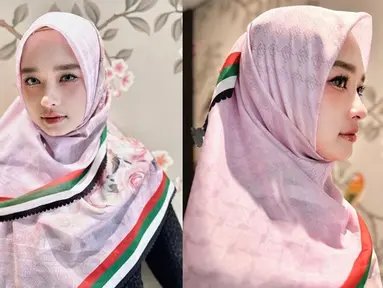 Inara Rusli menjadi salah satu selebriti yang gencar menunjukkan dukungannya untuk negara yang kini sedang dijajah oleh Israel. Dengan keahliannya di bidang fashion, mantan istri Virgoun itu mencetuskan ide untuk membuat hijab yang memiliki motif bendera Palestina. (Liputan6.com/IG/@mommy_starla)