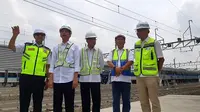 Presiden RI Joko Widodo menjajal kereta Mass Rapid Transit (MRT) Jakarta dari Stasiun Bundaran HI hingga ke Lebak Bulus pada Selasa (6/11/2018)