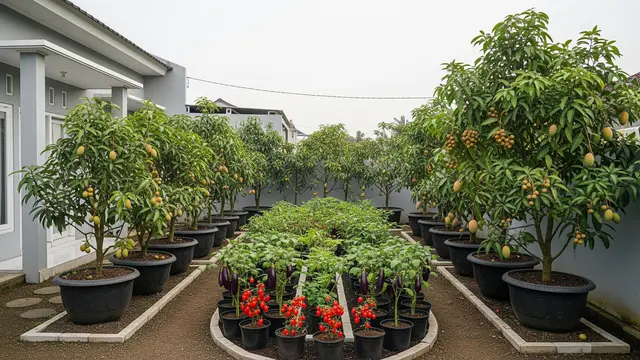 Kebun   Dibagi Zona Sayur dan Buah