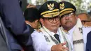 <p>Usai dilantik, Pramono Anung dan Rano Karno langsung menuju Balai Kota Jakarta untuk melakukan Serah Terima Jabatan dengan Penjabat Gubernur Jakarta Teguh Setyabudi. (Liputan6.com/Herman Zakharia)</p>