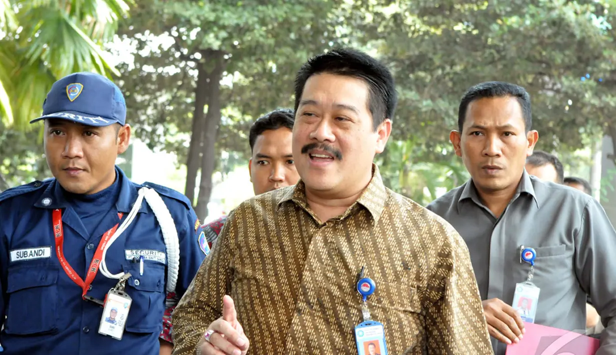 Agus Santoso mengaku sudah menyerahkan delapan Laporan Hasil Analisis (LHA) kepada KPK, Jakarta, Selasa (9/9/2014) (Liputan6.com/Panji Diksana)