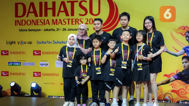 Mohammad Ahsan dan Hendra Setiawan dalam  Moment of Honor The Daddies di Indonesia Masters 2025