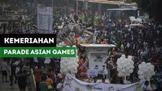 Parade Asian Games 2018 digelar di sepanjang Jalan Sudirman-Thamrin saat Car Free Day (CFD), Minggu (13/5/2018)