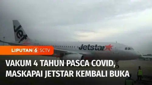 VIDEO: Tradisi "Water Salute" Sambut Penerbangan Perdana Jetstar Rute Singapura-Medan