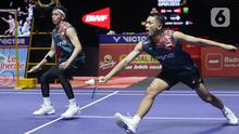 Kekalahan ini sekaligus memupus harapan terjadinya All Indonesian Finals pada sektor ganda putra Indonesia Open 2025. (Liputan6.com/Helmi Fithriansyah)