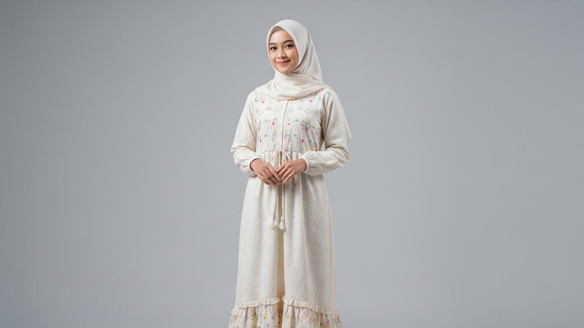 7 Model Gamis Katun Bordir Casual untuk Remaja yang Nyaman, Modis, dan Tetap Sopan