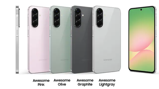 Opsi warna Galaxy A56 5G, A36 5G, dan A26 5G