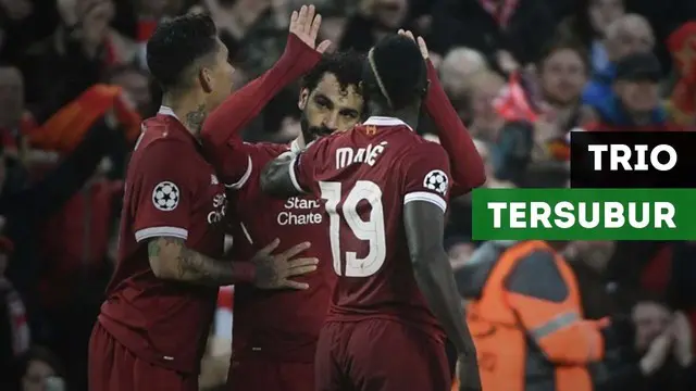 VIDEO: Salah, Firmino dan Mane Jadi Trio Tersubur di Liga Champions
