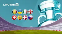 Banner Perempat Final / 8 Besar Euro 2020 / Euro 2021 (Liputan6.com/Abdillah)