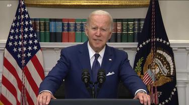 Presiden AS Joe Biden emosional saat membahas penembakan massal di sekolah dasar di Texas.