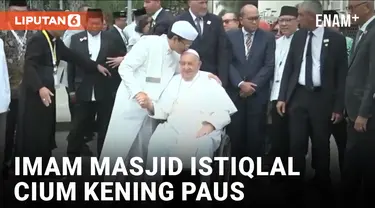 Imam Besar Masjid Istiqlal Nasaruddin Umar Cium Kening Paus Fransiskus